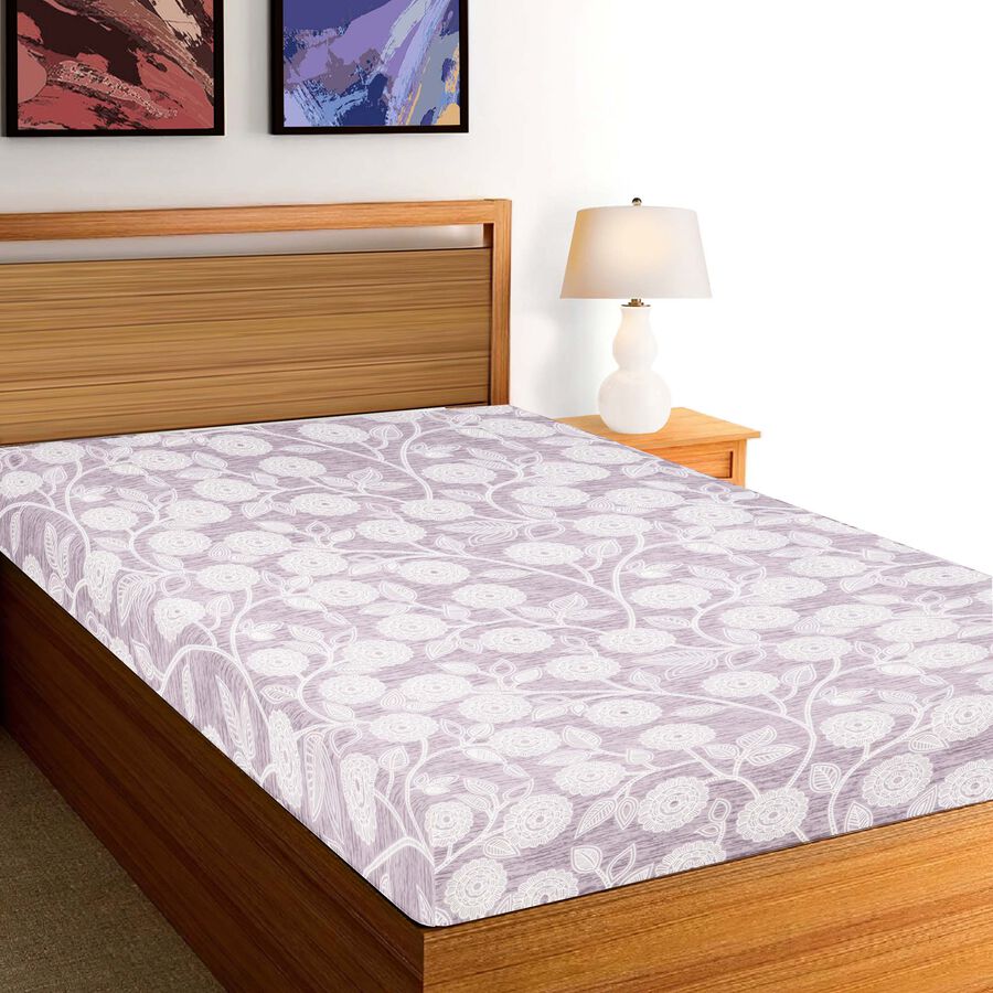 Light Blue Microfiber Single Bedsheet, , large image number null