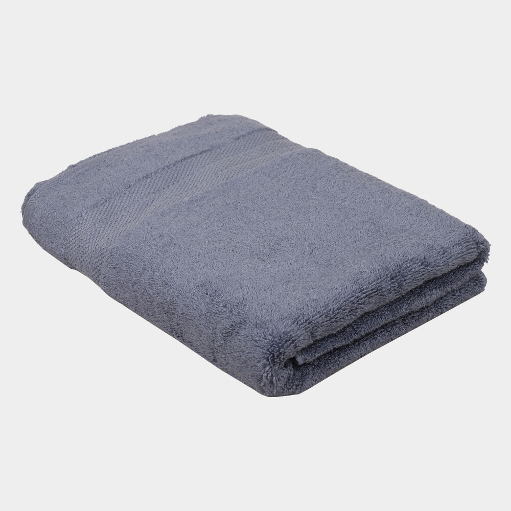 Home Beautiful                         400 GSM Blue Cotton Bath Towel