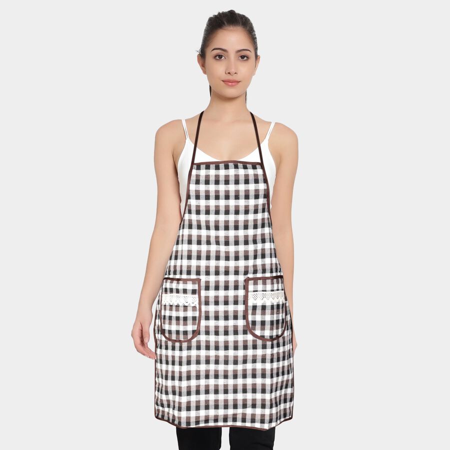 Brown Cotton Blend Apron, , large image number null