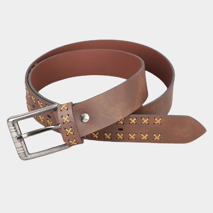 Men's Polyurethane Casual Belt, Size 40, Braided/Weaving, , large image number null
