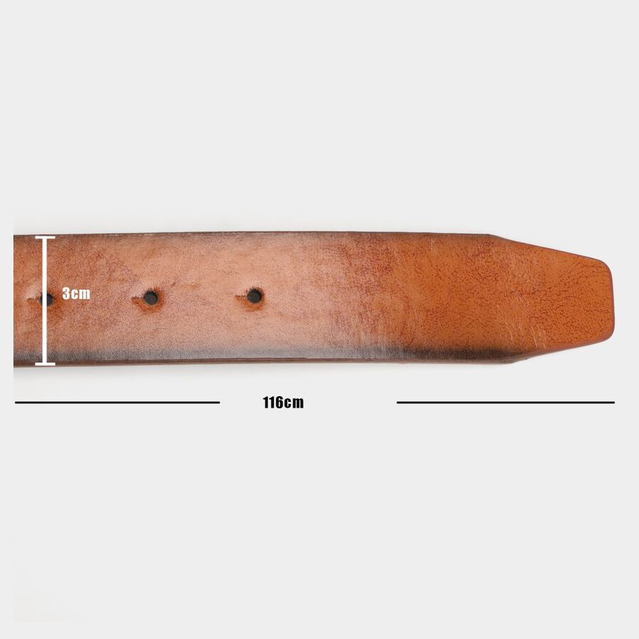 Men's Tan Polyurethane Formal Belt, , large image number null