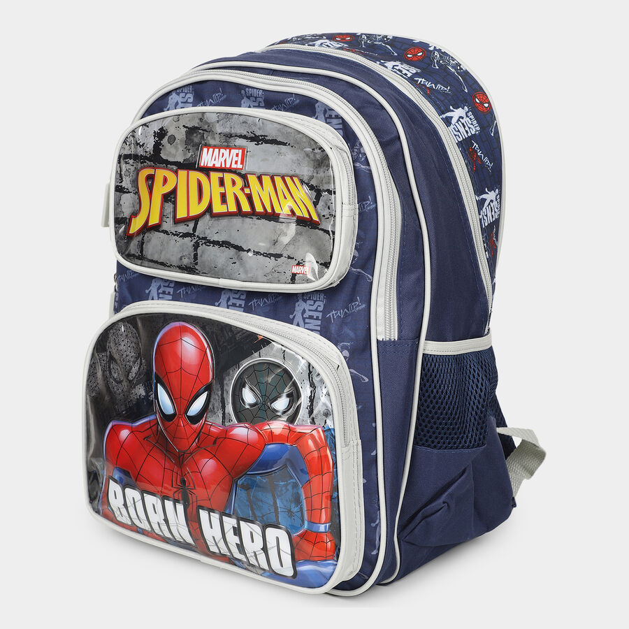 Spider Man Printed Fabric Backpack, , large
