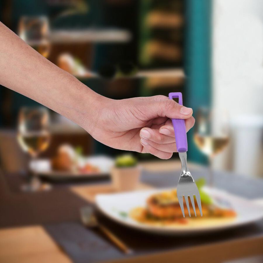 Set of 6 Stainless Steel Dessert Forks, , large image number null