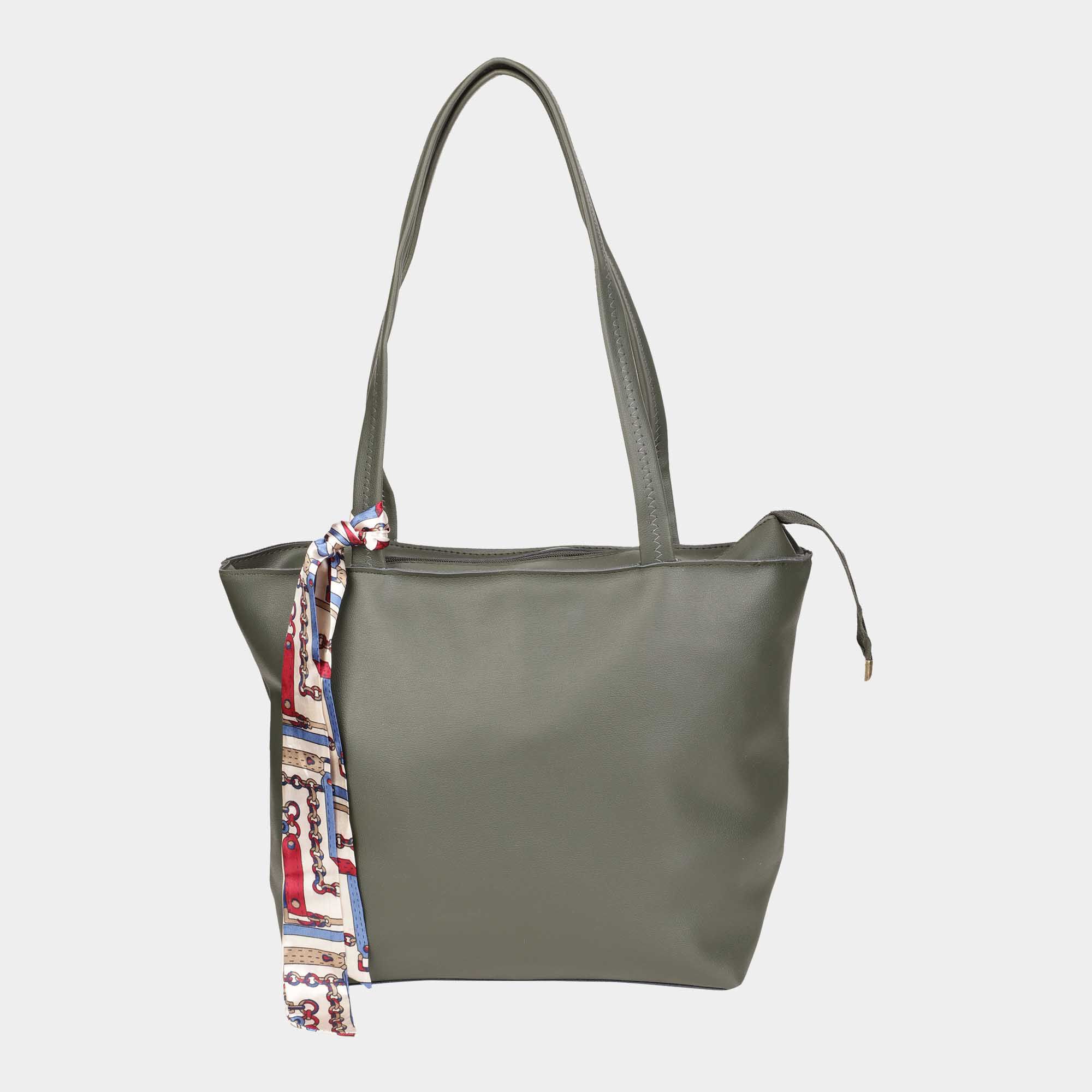 Lucky Charm                         Women's Olive Polyurethane Tote Bag