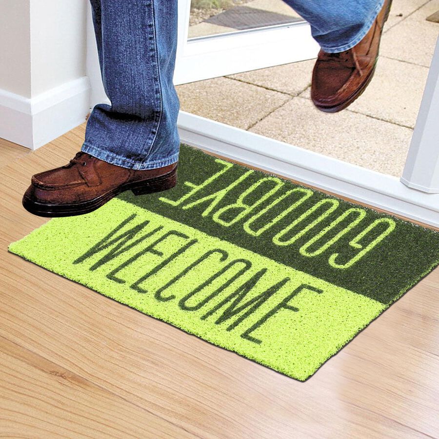 Anti-Skid Green Polypropylene Door Mat, , large image number null