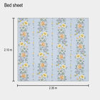 120 GSM Blue Polyester Double Bedsheet, , small image number null