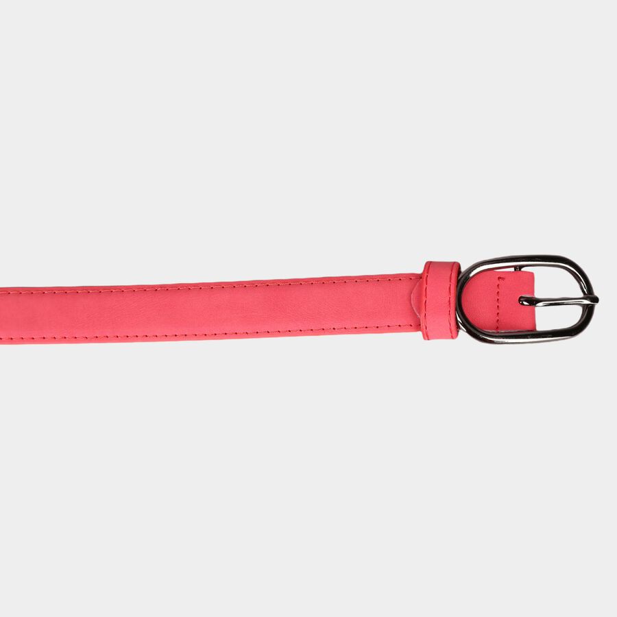 Women's Red Polyurethane Belt, , large image number null