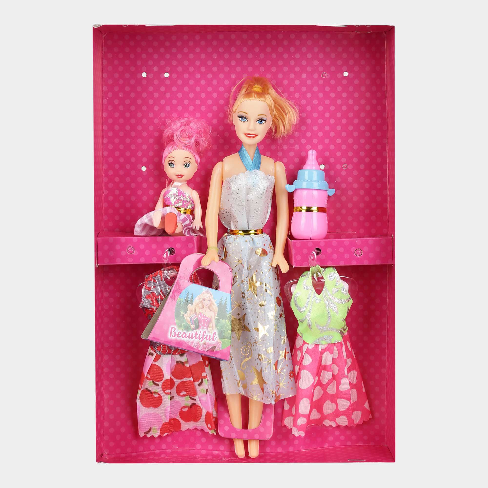 Plastic top doll set