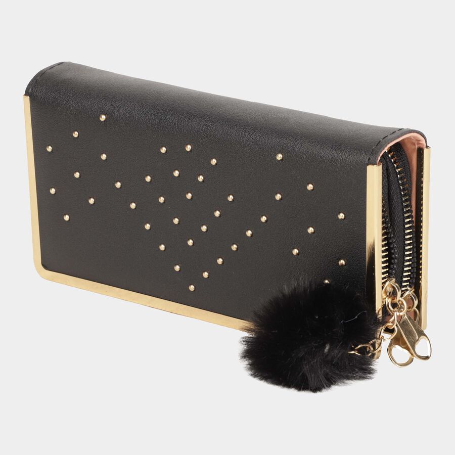 Women's Polyurethane Zipper Hand Pouch, , large image number null
