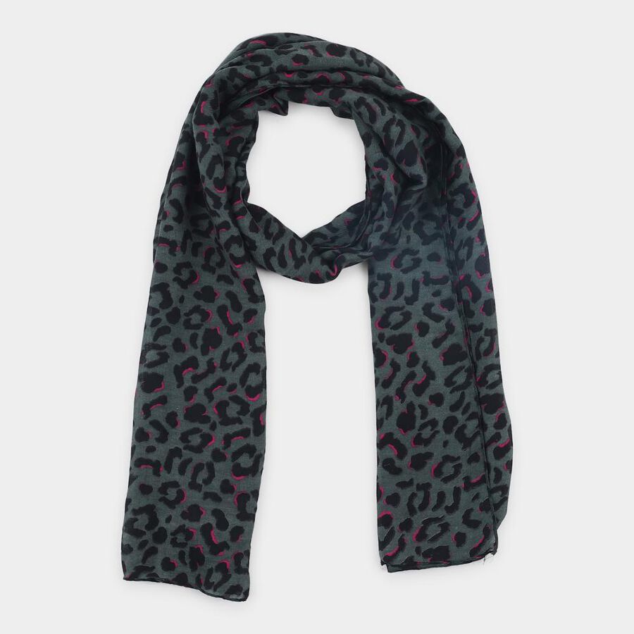 Women's Green Fabric Scarf , , large