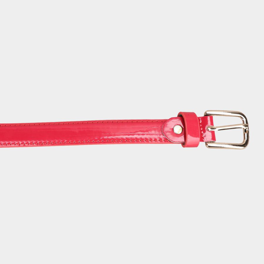 Women's Red Polyurethane Belt, , large image number null