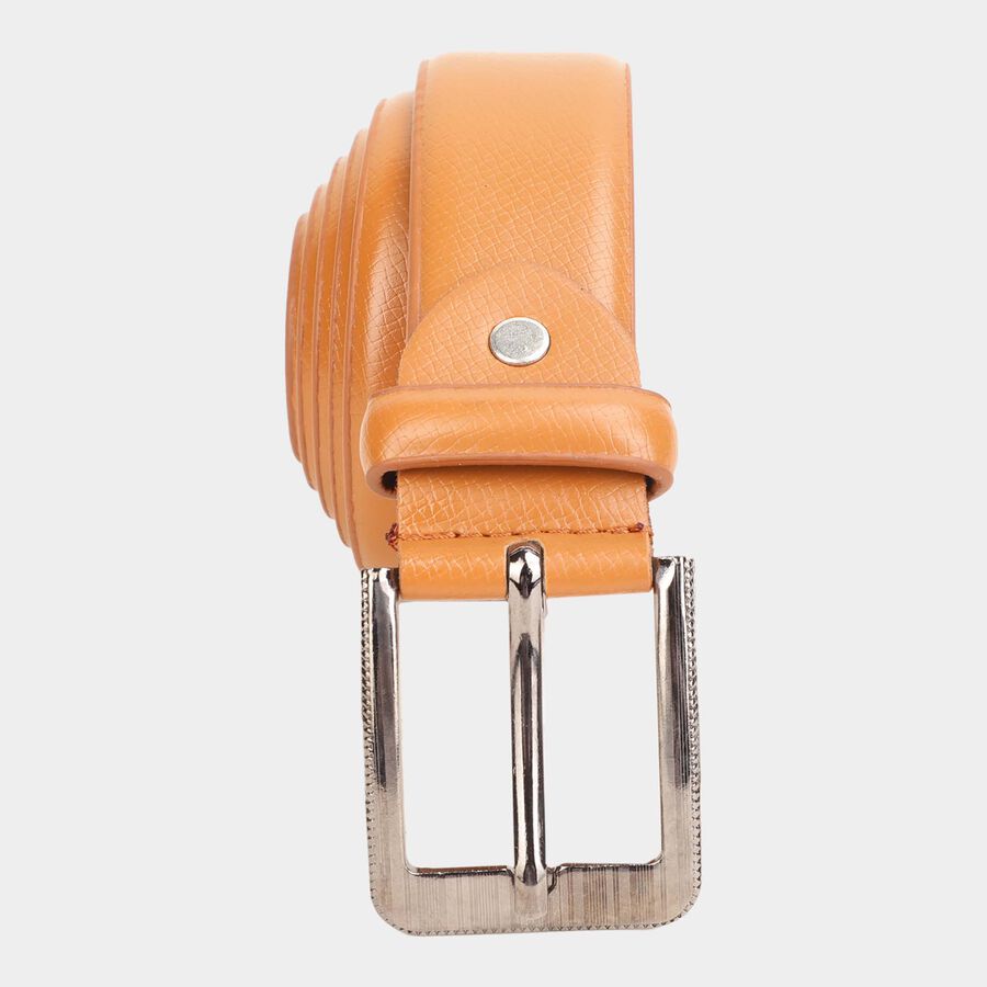 Men's Tan Polyurethane Formal Belt, , large image number null