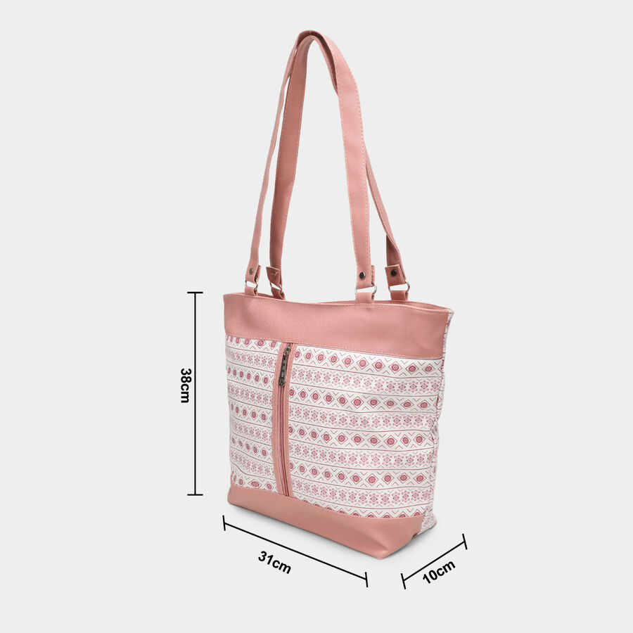 Pink Printed Hand Bag, , large image number null