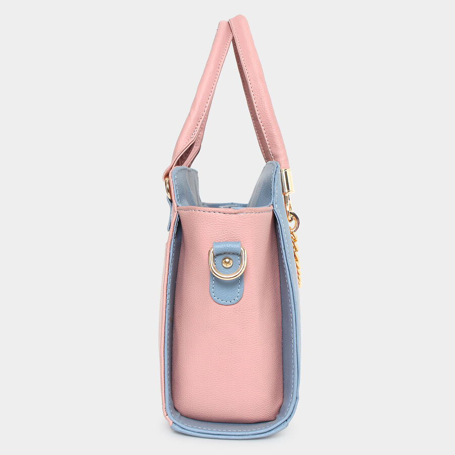 Women's Peach Polyurethane Tote Bag, , large image number null