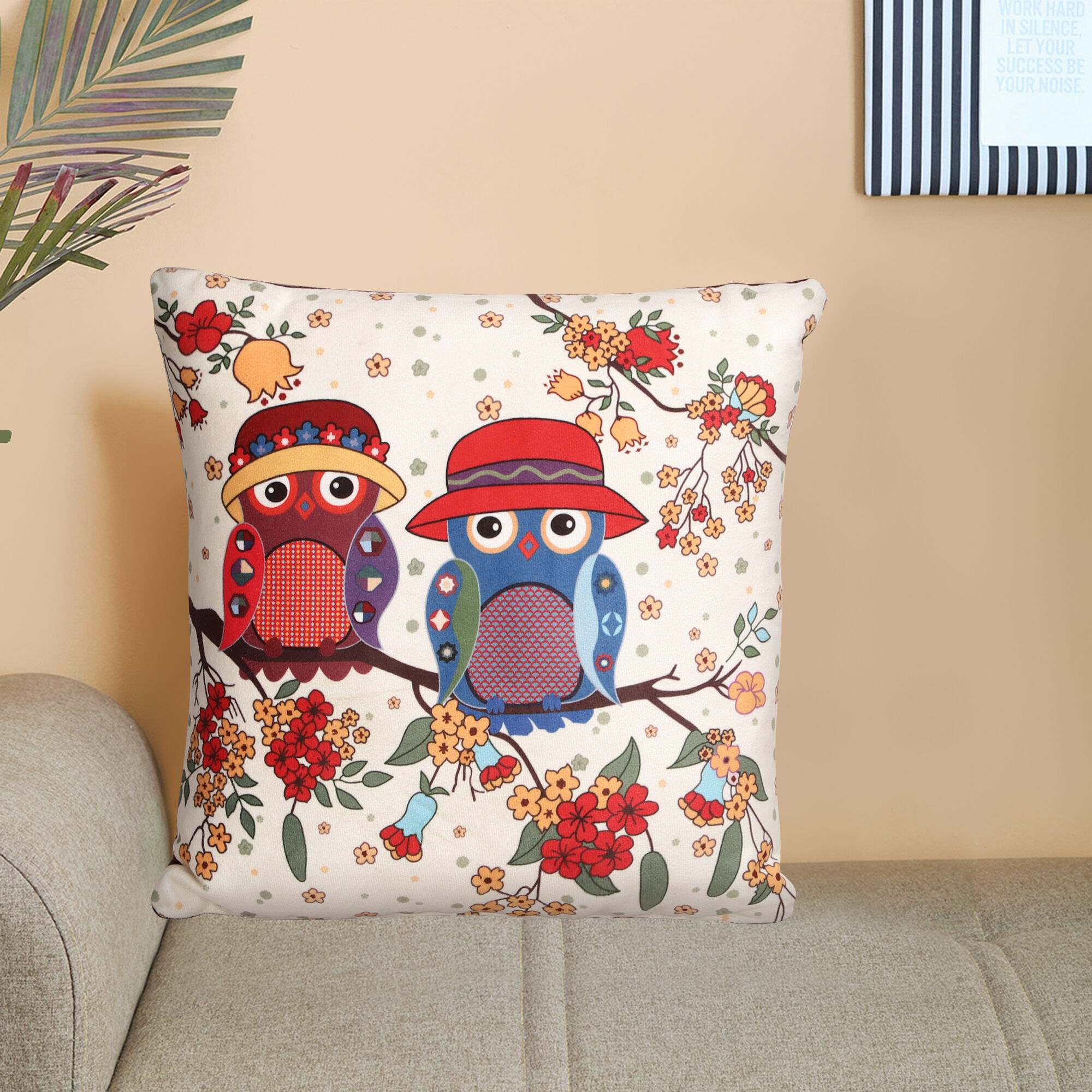 Home Beautiful                         Muticolour Polyester Cushion