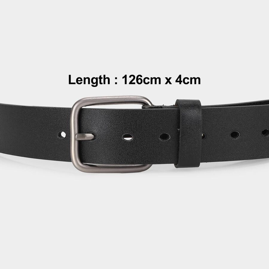 Men's Black PU Belt, , large