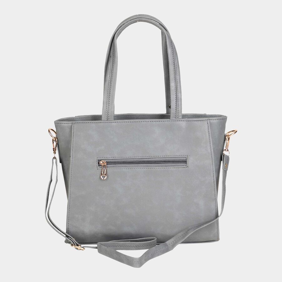 Women's Polyurethane Satchel, Quilted, Medium Size, , large image number null