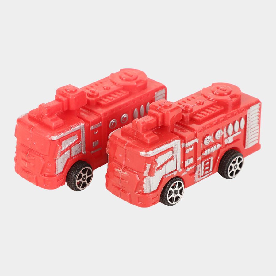 Kid's Pull Back Fire Truck, Set of 4, , large image number null