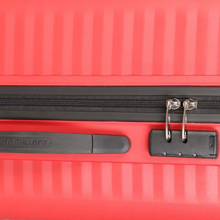 4-Wheel Red Polypropylene Hard Case Trolley, Medium, , large image number null