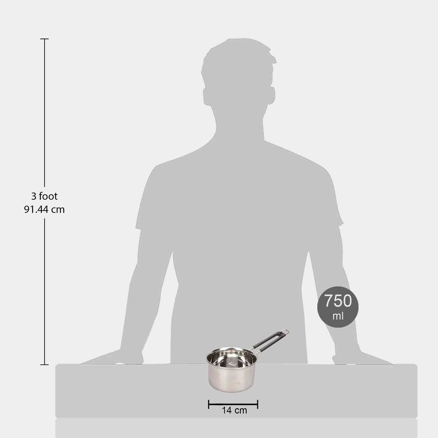 750 ml Stainless Steel Sauce Pan, Induction Compatible, , large image number null