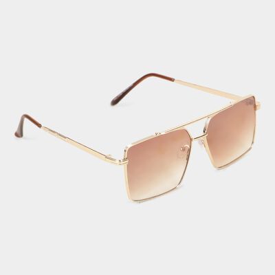 Men's Metal Gradient Square Sunglasses