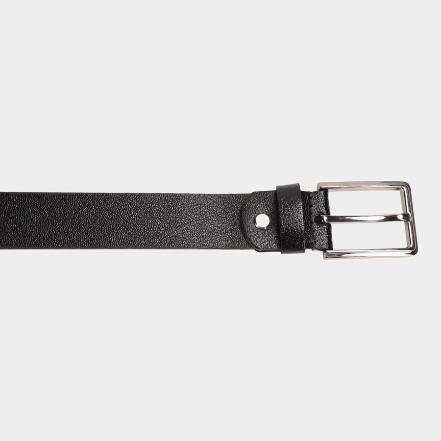 Men's Black Leather Formal Belt, , large image number null
