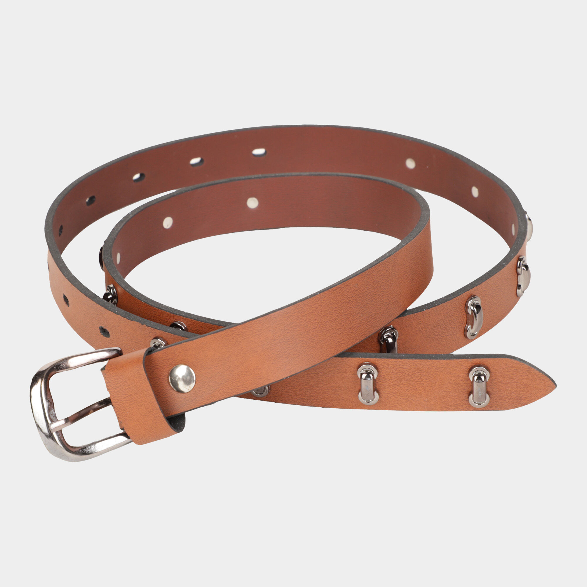 Lucky Charm                         Women's Tan Polyurethane Belt