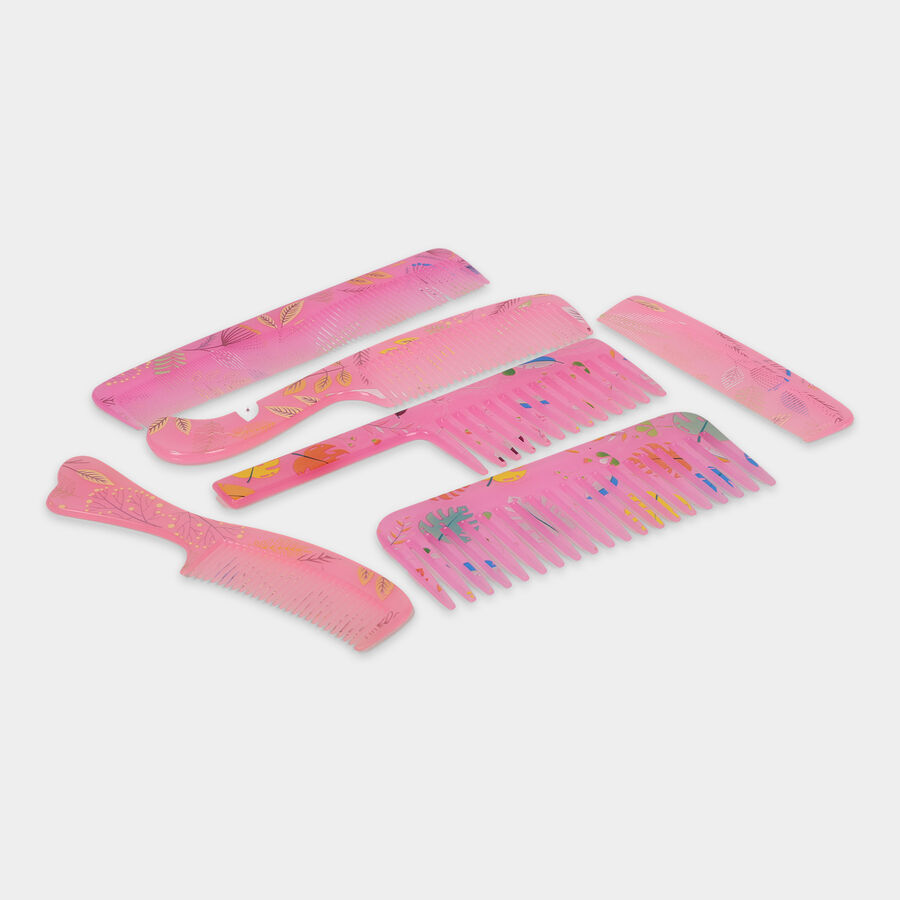 Plastic Hair Comb Set of 6, , large