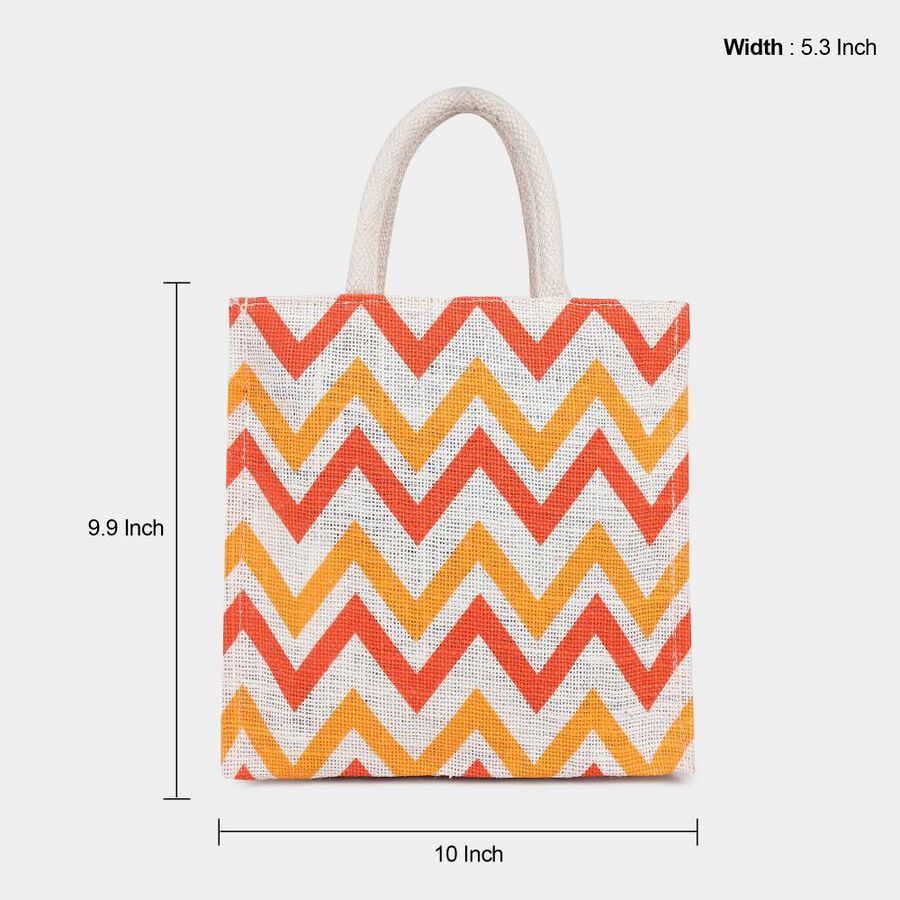 Jute Jute Lunch Bag, Orange, , large image number null