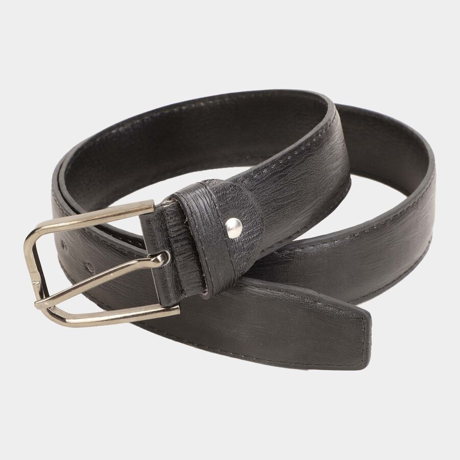 Men's Black Polyurethane Formal Belt, , large image number null