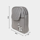 Women's Grey Polyurethane Backpack, , small image number null