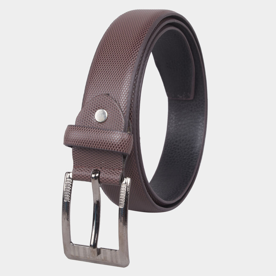 Men's Brown Polyurethane Formal Belt, 38 in. Waist, , large image number null