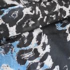Women's Blue Polyester Scarf, , small