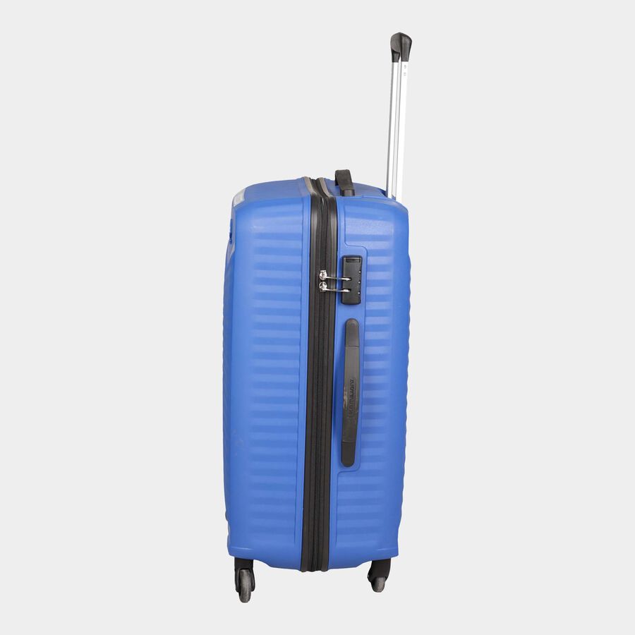 4-Wheel Blue Polypropylene Hard Case Trolley, Medium, , large image number null