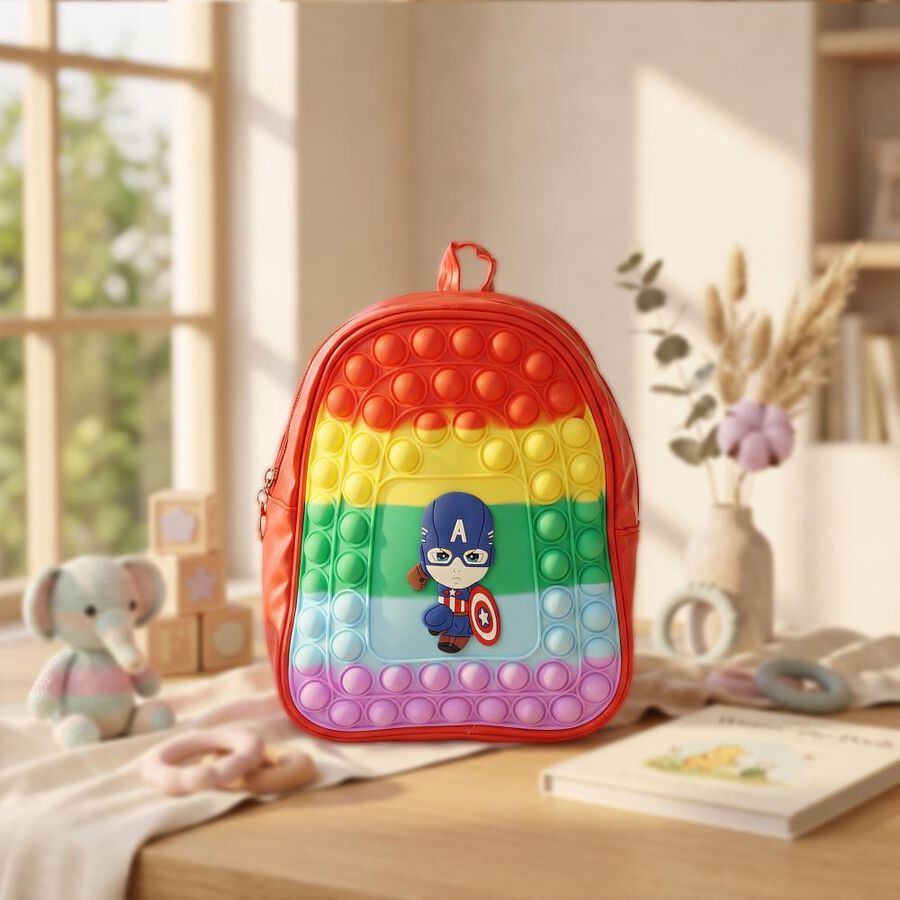 Kid's Captain America Pop-it Backpack, , large