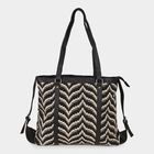 Women's Black Fabric Tote Bag, , small image number null