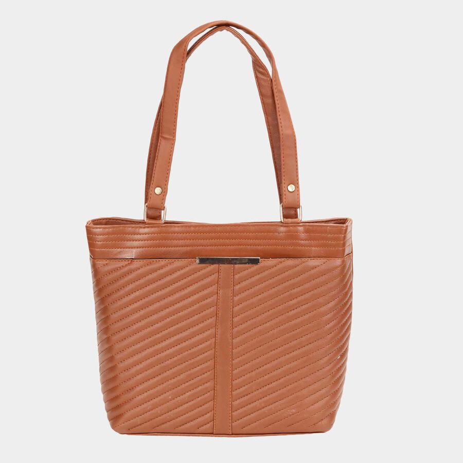 Women's Tan Polyurethane Hand Bag, , large image number null