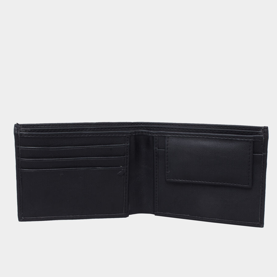 Men's Black Polyurethane Wallet, , large image number null
