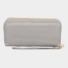 Women's Grey Polyurethane Clutch Bag, , small image number null