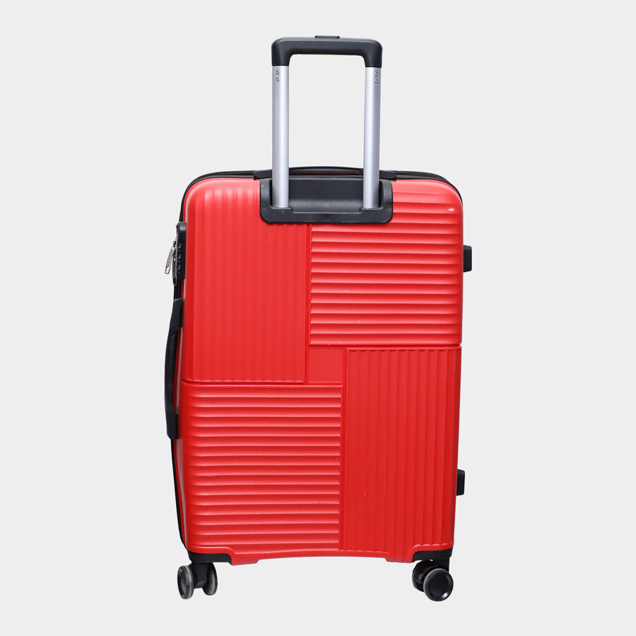 8-Wheel Red PVC Matee Hard Case Trolley, Medium, , large image number null