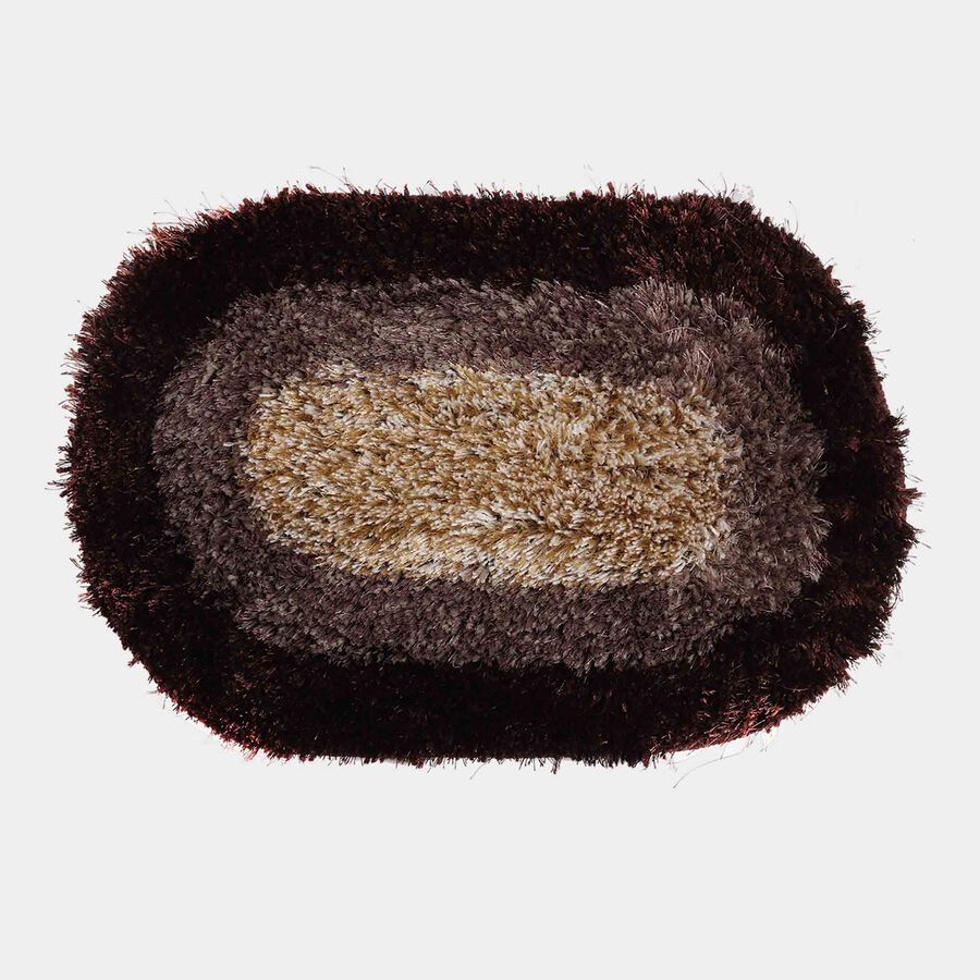 Coffee Solid Shaggy Doormat, , large image number null