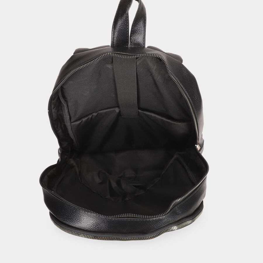 Women Black PU Bag, , large image number null