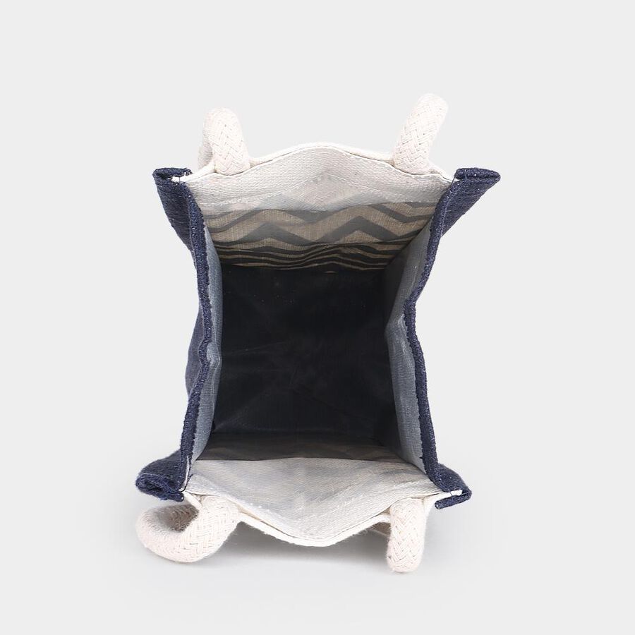 Dark Blue Canvas Bottle Bag, , large image number null