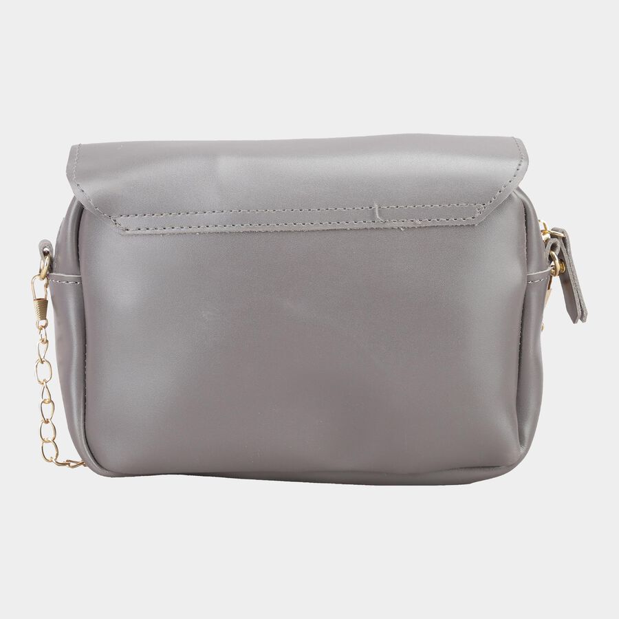 Women's Polyurethane Envelope/Zipper Sling Bag, , large image number null