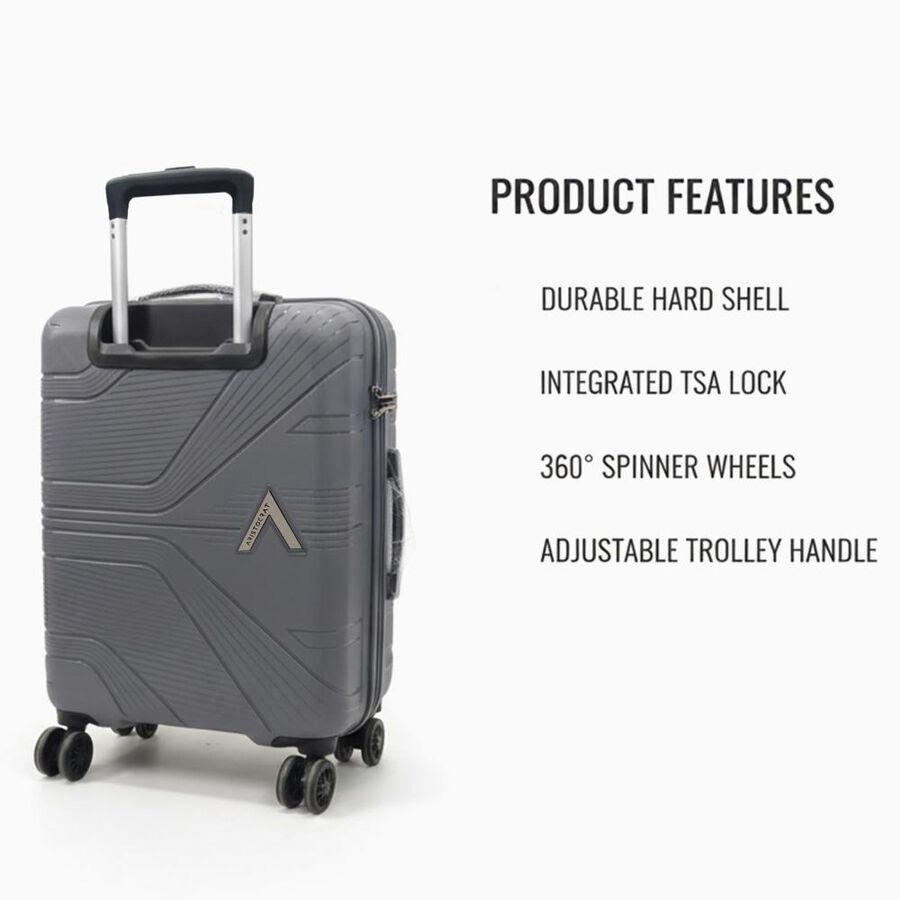 8-Wheel Polypropylene Hard Case Trolley, Set of 2, , large