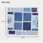 120 GSM Blue Polyester Double Bedsheet, , small image number null