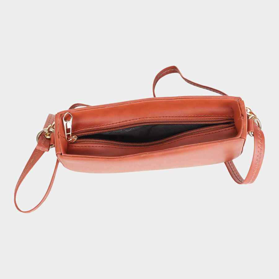 Women's Polyurethane Zipper Sling Bag, , large image number null