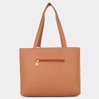 Women's Tan Polyurethane Tote Bag, , small