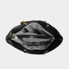 Women's Black Polyurethane Tote Bag, , small image number null