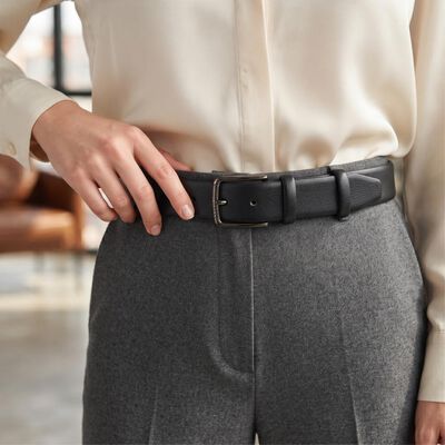 Men's Black PU Belt